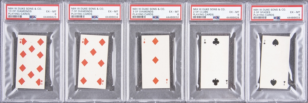 1880s N84 Duke "Playing Cards" With Symbols Partial Set (28/52) Plus Duplicates